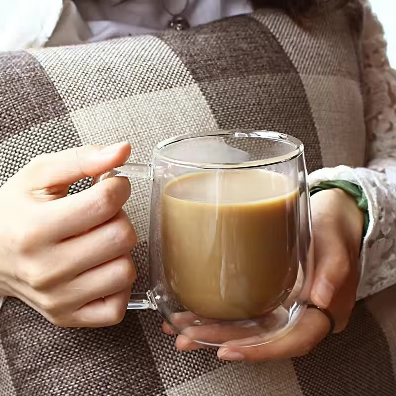 Double Wall Glass Mug ~ Savor your drinks at the perfect temperature, anytime