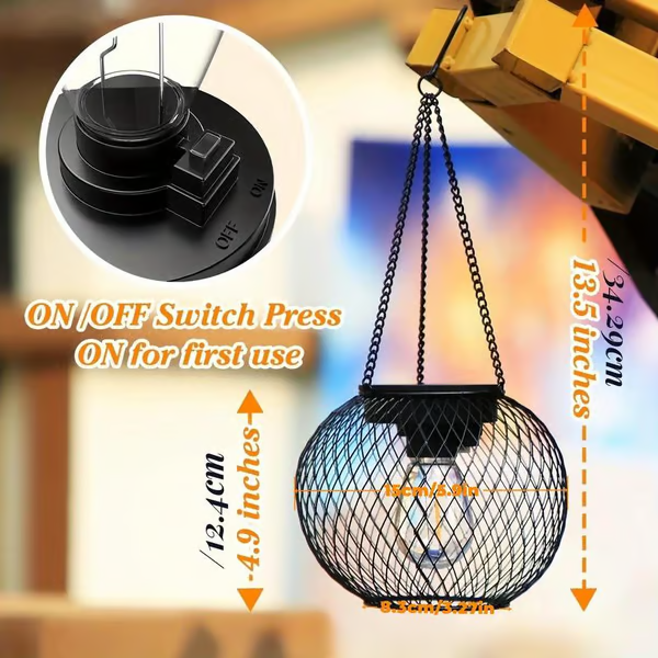 Outdoor Solar Hanging Light ~ Light up patios, gardens & balconies naturally